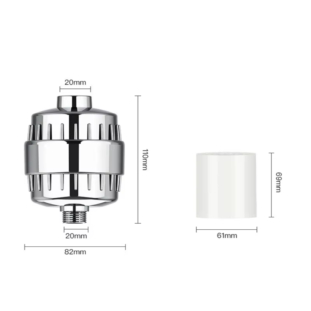 Welsee High Output Revitalizing Shower Filter - Reduces Dry Itchy Skin, Dandruff, Eczema, and Dramatically Improves The Condition of Your Skin, Hair and Nails
