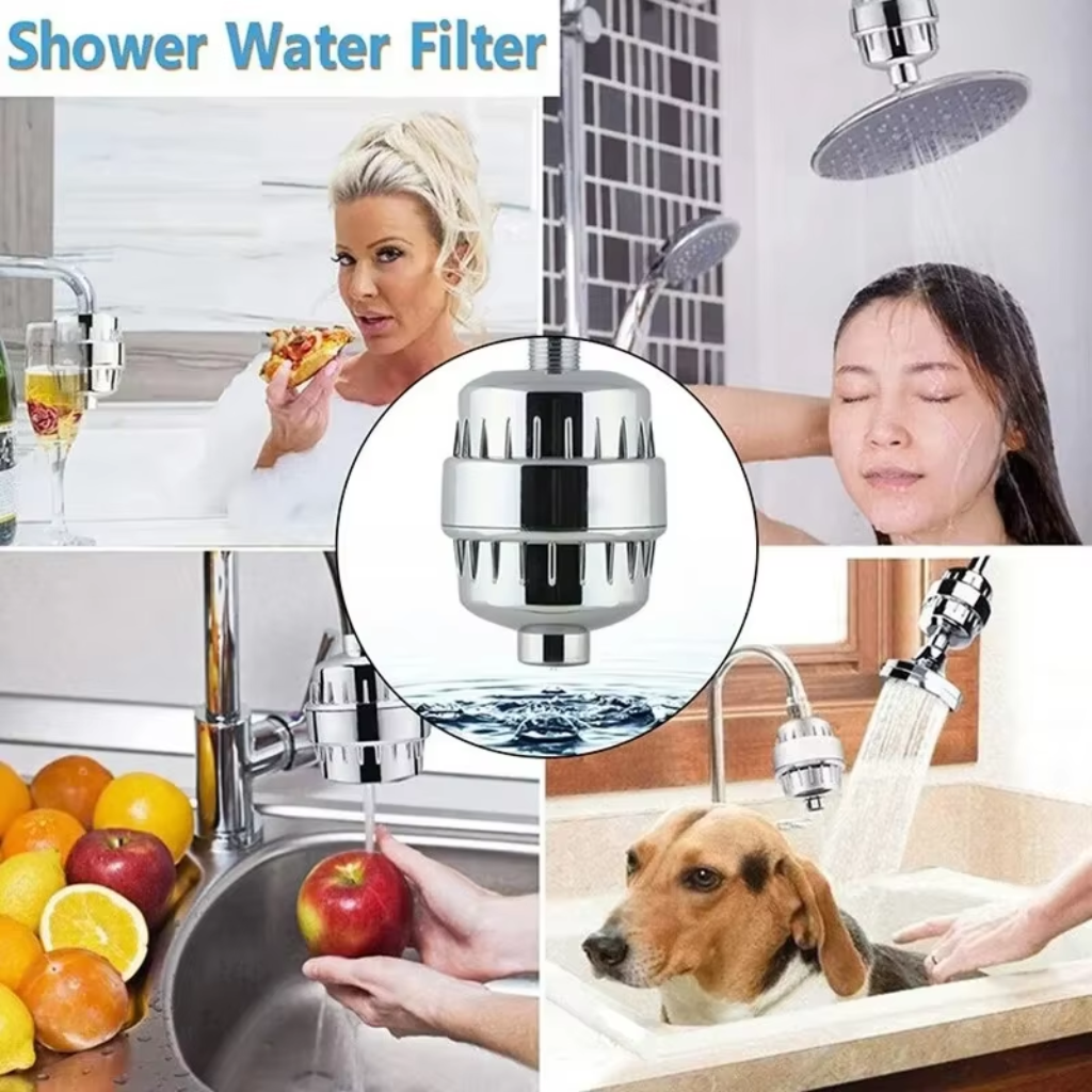 Welsee High Output Revitalizing Shower Filter - Reduces Dry Itchy Skin, Dandruff, Eczema, and Dramatically Improves The Condition of Your Skin, Hair and Nails